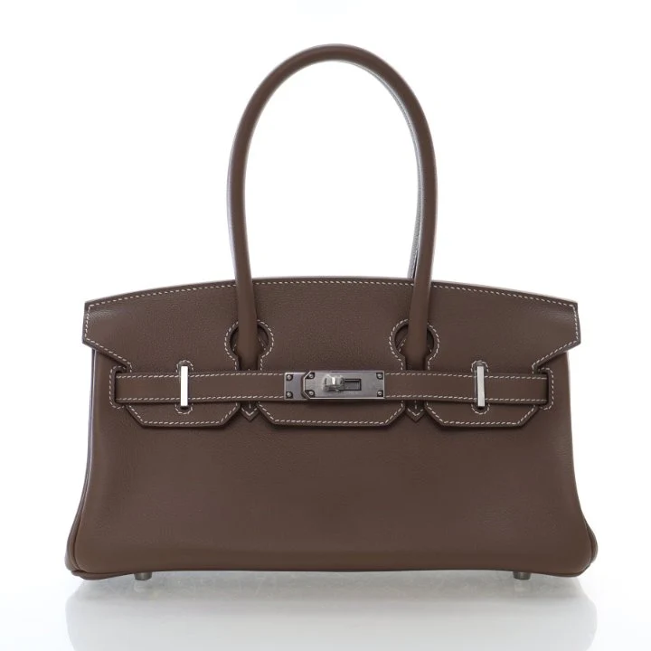 Hermes Etoupe Evercolor Shoulder Birkin Light 29
