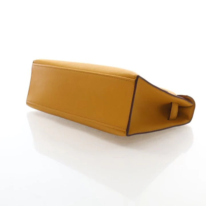 Hermes Jaune Ambre Swift Kelly Pochette - Image 7