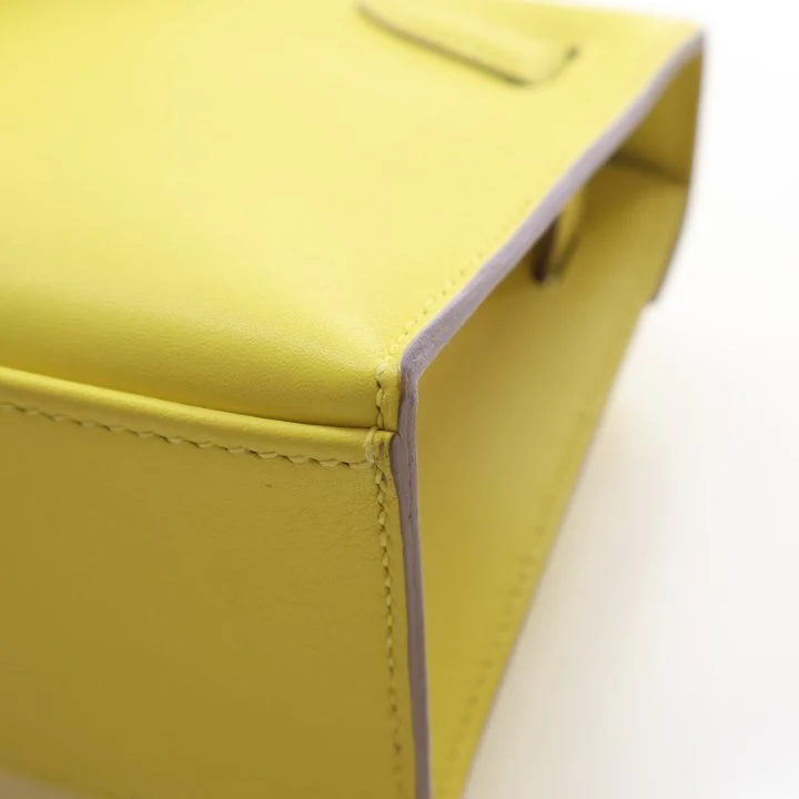 Hermes Jaune Citron Swift Kelly Pochette - Image 13