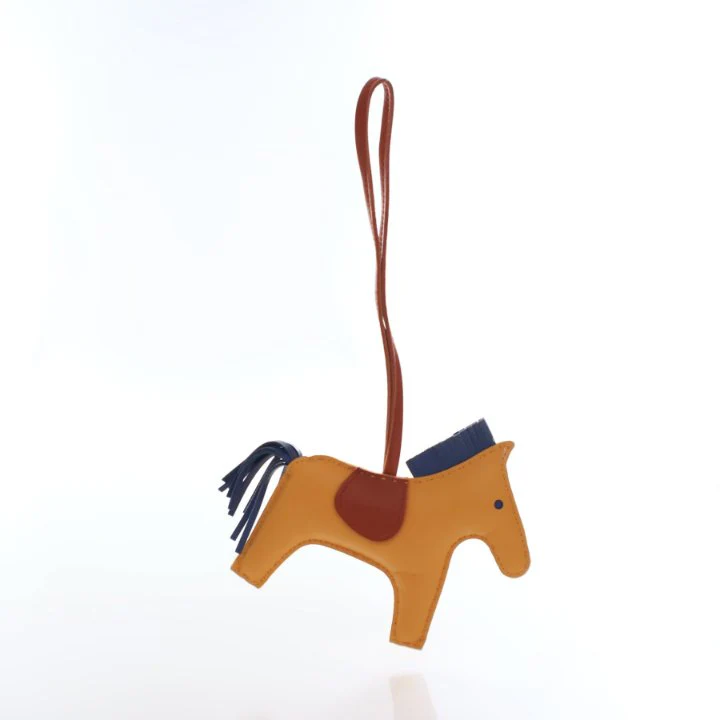 Hermes Jaune d'Or Milo Lambskin Rodeo Charm MM