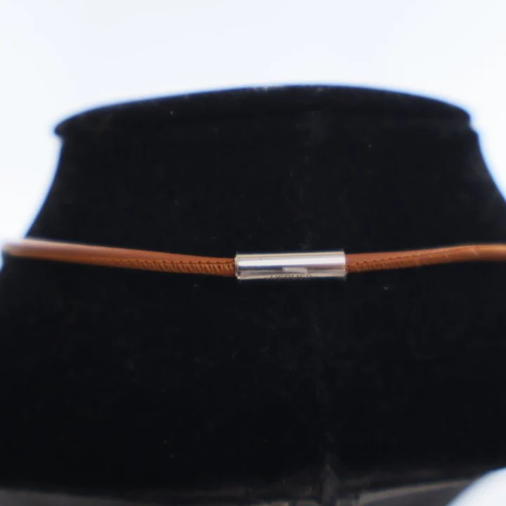 Hermes Leather Eclipse Necklace - Image 3