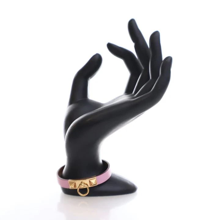 Hermes Mauve Sylvestre Swift Mini Rivale Bracelet