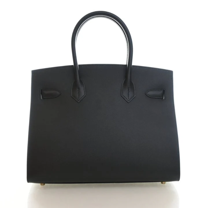Hermes Noir Veau Madame Sellier Birkin 30 - Image 11