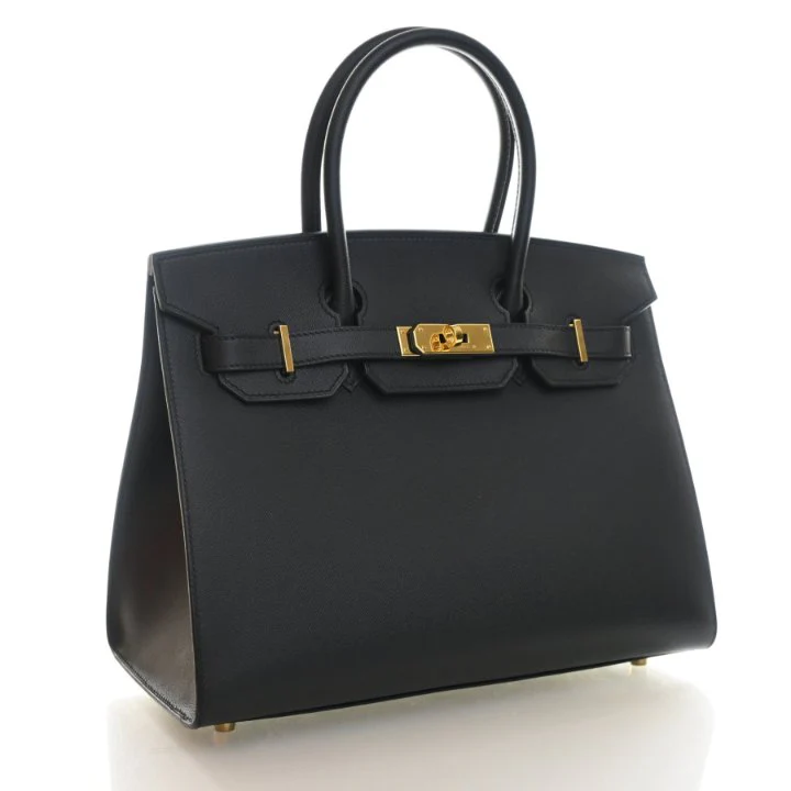 Hermes Noir Veau Madame Sellier Birkin 30 - Image 2