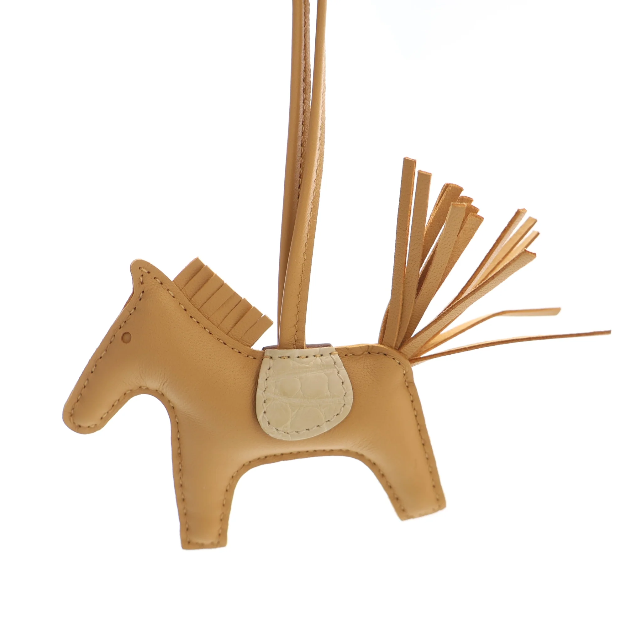 Hermes Paille Milo Lambskin Vanille Matte Alligator Touch Rodeo PM - Image 2