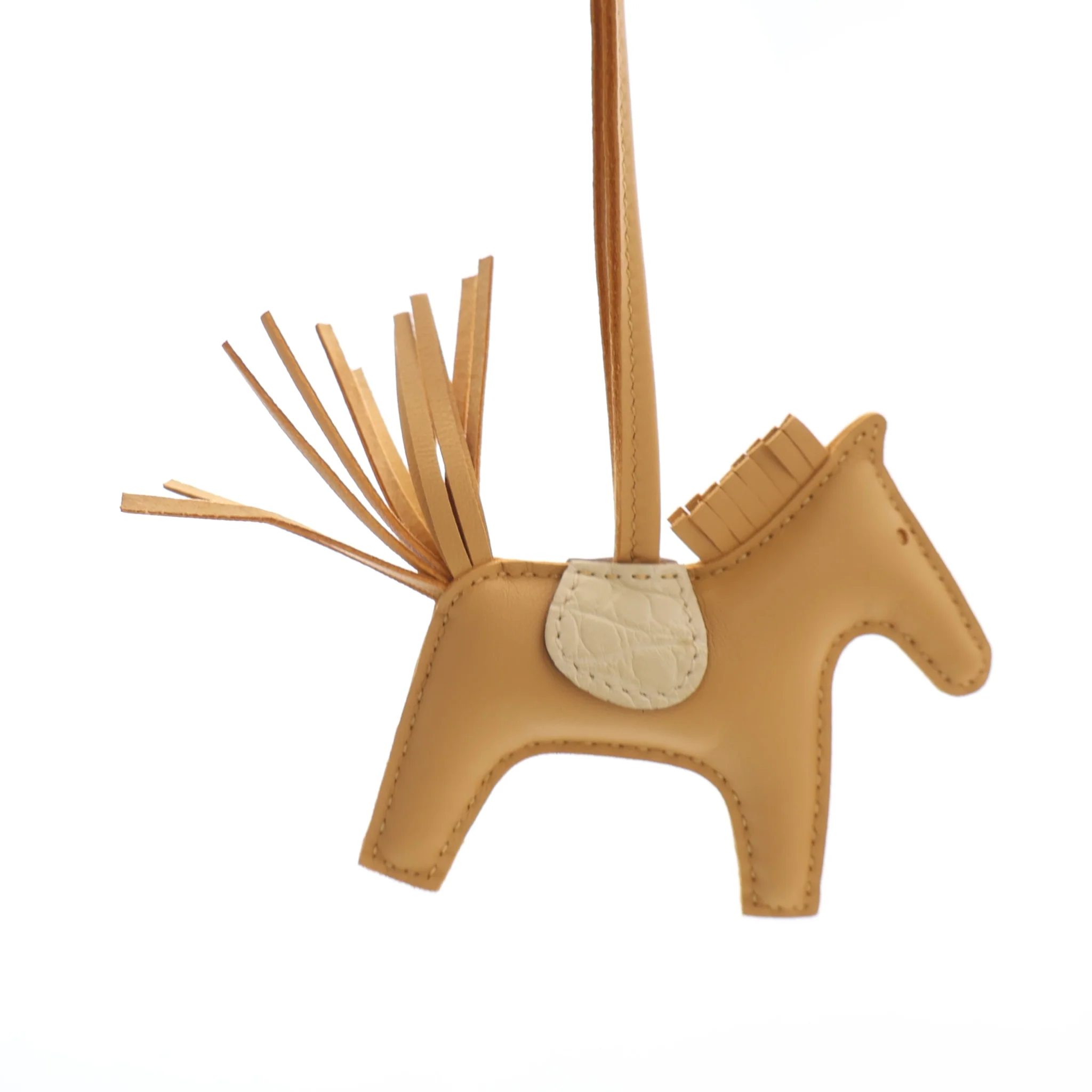 Hermes Paille Milo Lambskin Vanille Matte Alligator Touch Rodeo PM - Image 4