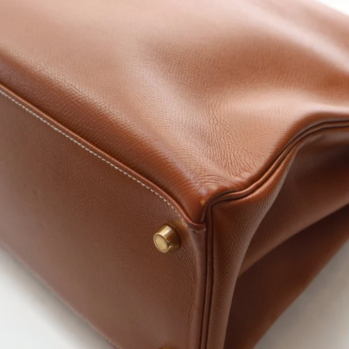 Hermes Vintage Gold Courchevel Kelly 35 - Image 17