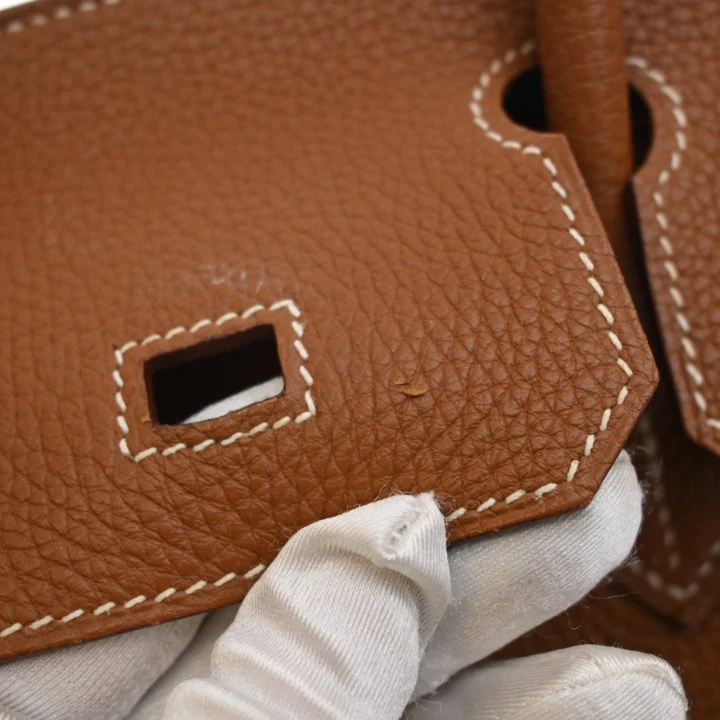 Hermes Vintage Gold Togo Birkin 30 - Image 18
