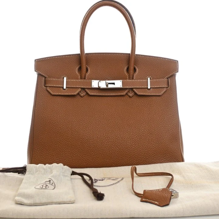 Hermes Vintage Gold Togo Birkin 30 - Image 19