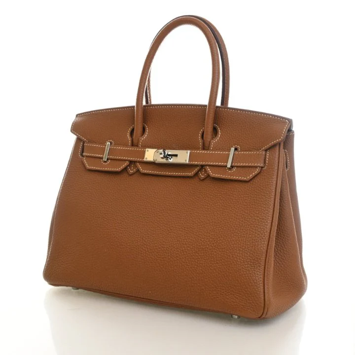Hermes Vintage Gold Togo Birkin 30 - Image 3