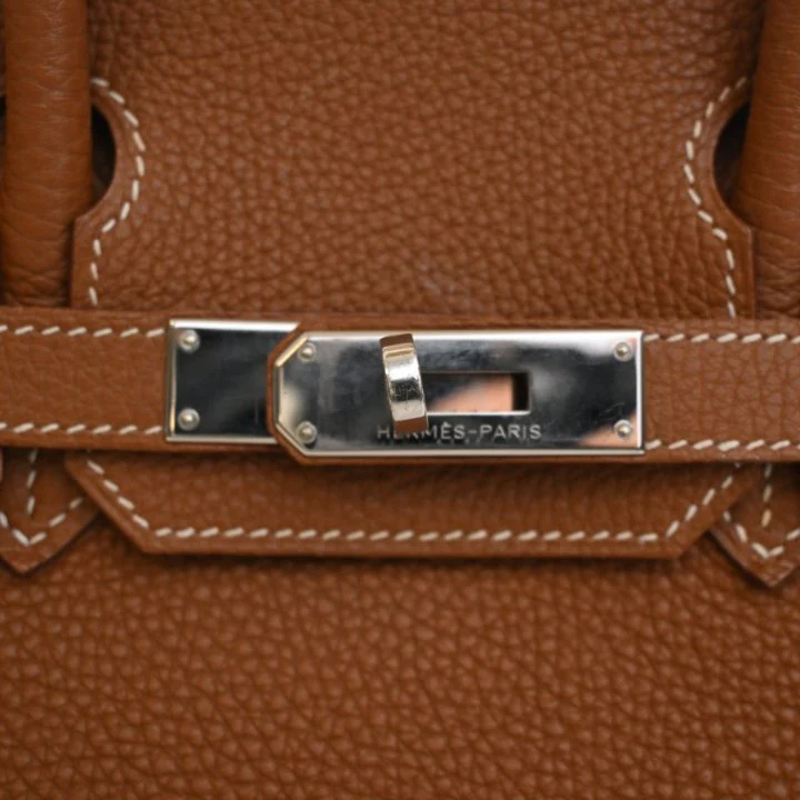 Hermes Vintage Gold Togo Birkin 30 - Image 4