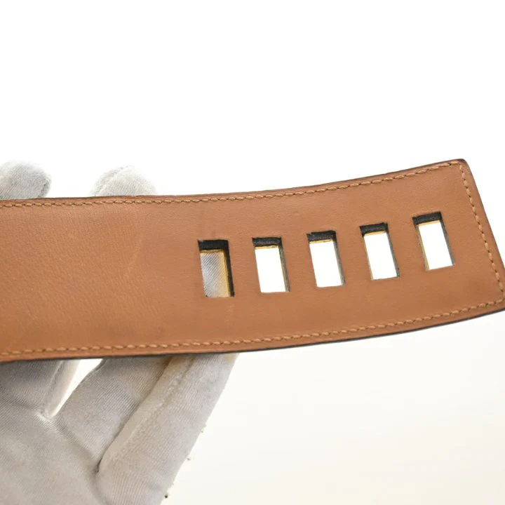 Hermes Vintage Noir Swift Collier De Chien Belt Sz 68 - Image 8