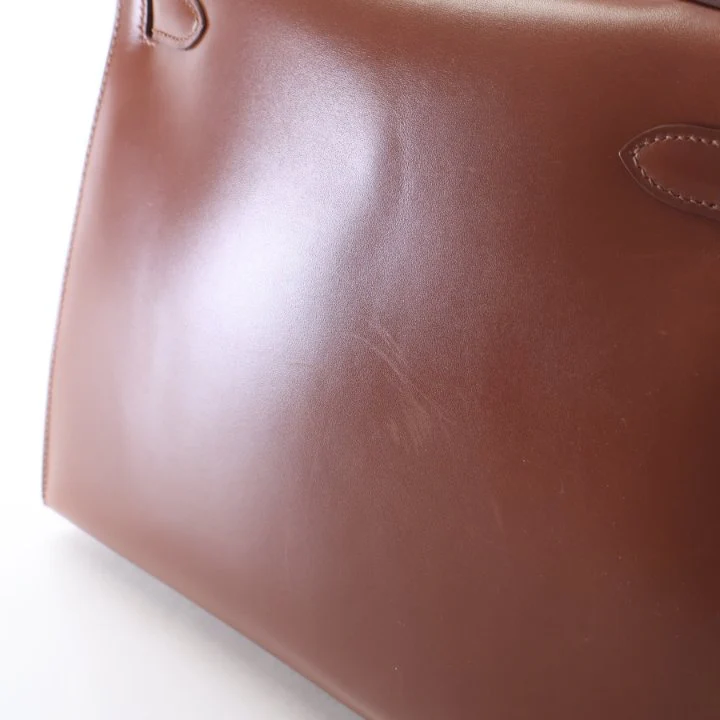 Hermes Vintage Noisette Box Calf Sellier Kelly 28 - Image 15