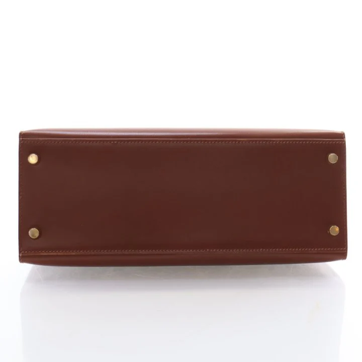Hermes Vintage Noisette Box Calf Sellier Kelly 28 - Image 6