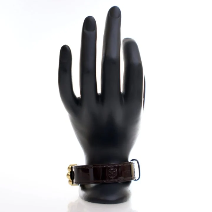 Louis Vuitton Vintage Monogram Vernis Wish Bracelet sz 17 - Image 5