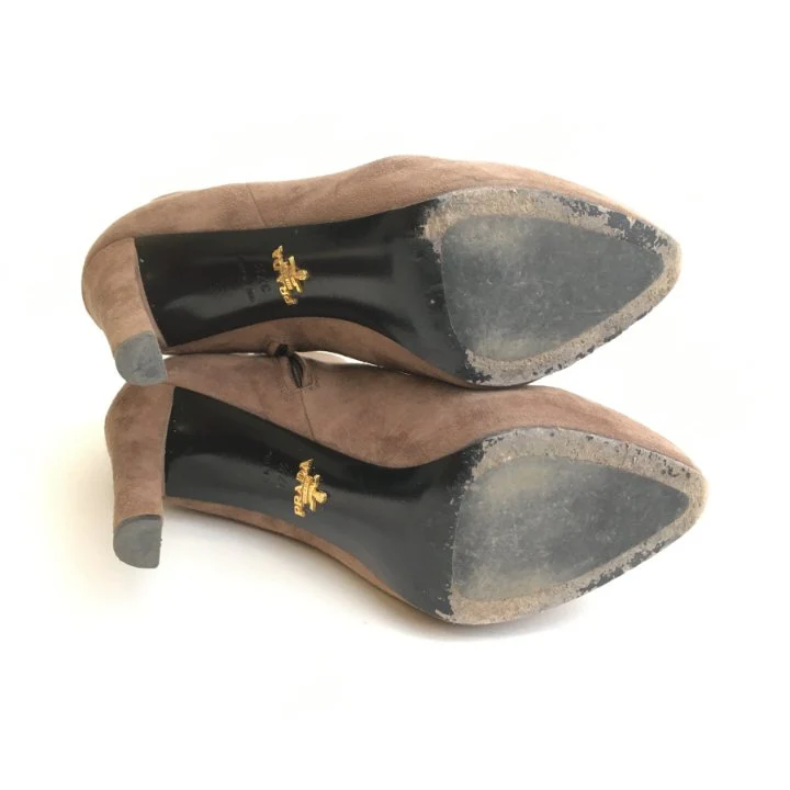 Prada Suede Booties Sz 37.5 - Image 7