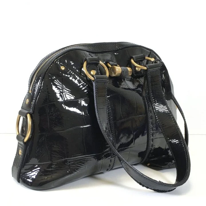 Saint Laurent Crocodile Embossed Patent Muse Bag - Image 2
