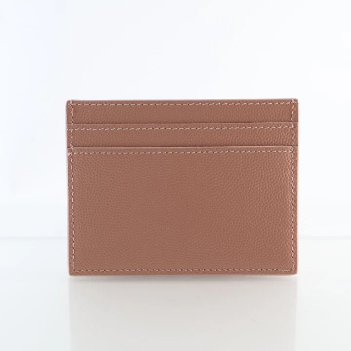 Saint Laurent Grained Calfskin Paris Credit Card Holder - Image 11