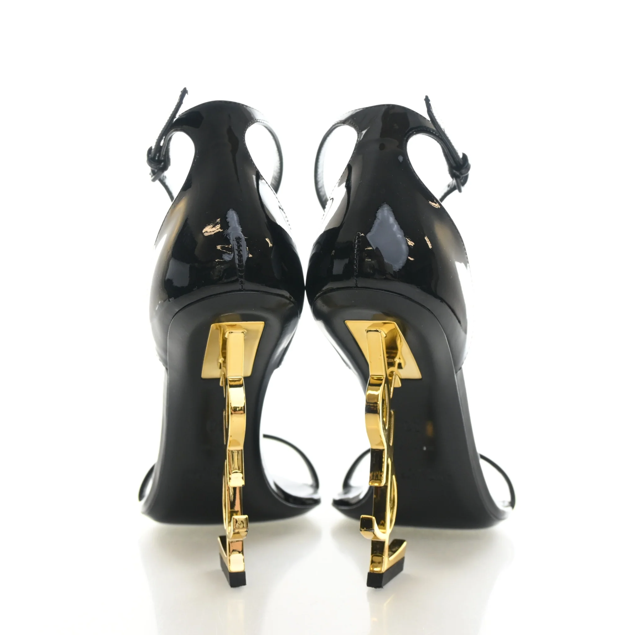 Saint Laurent Patent Opyum Sandals Sz 38 - Image 3