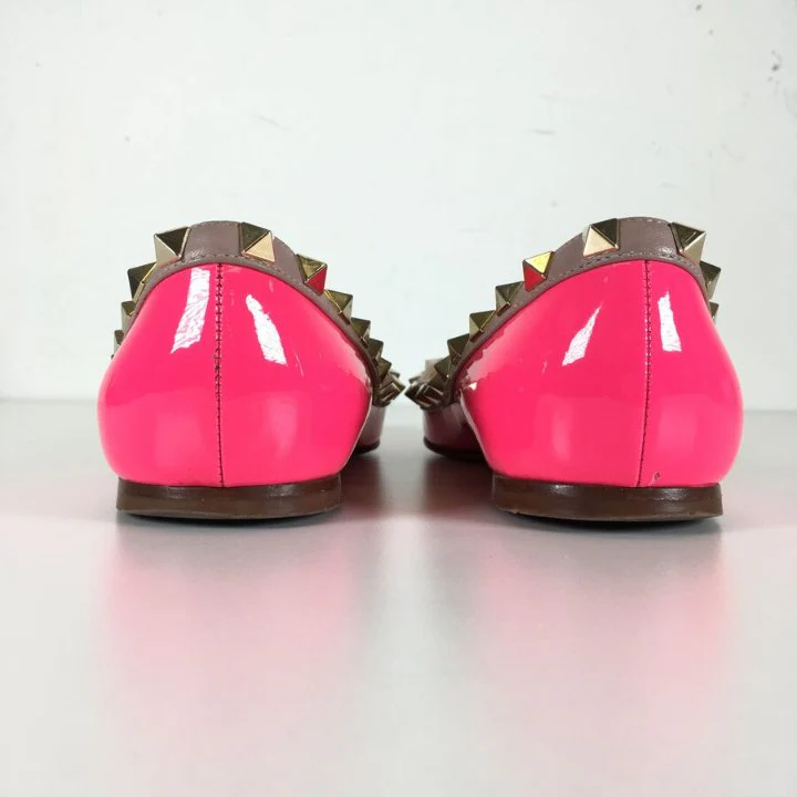 Valentino Rockstud Flats Sz 35.5 - Image 4