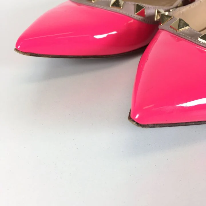Valentino Rockstud Flats Sz 35.5 - Image 7