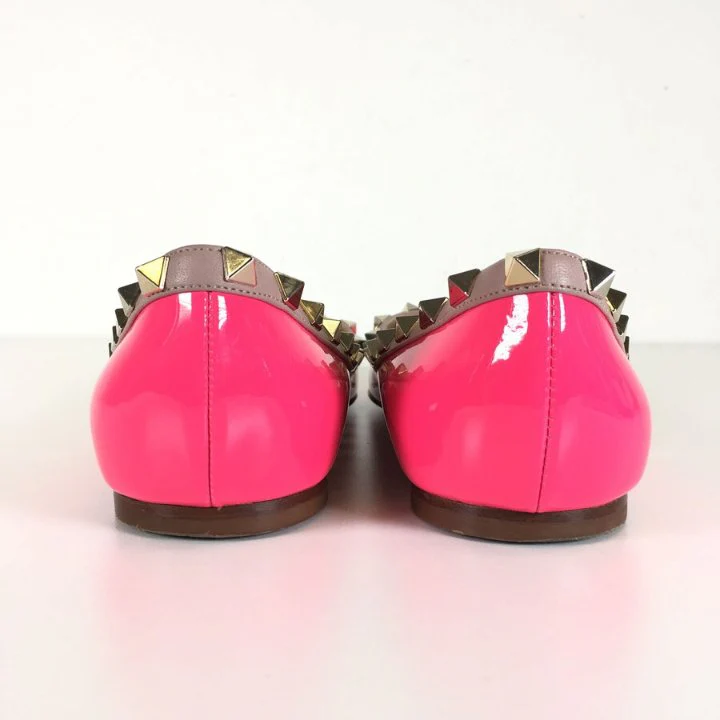 Valentino Rockstud Flats Sz 37.5 - Image 5
