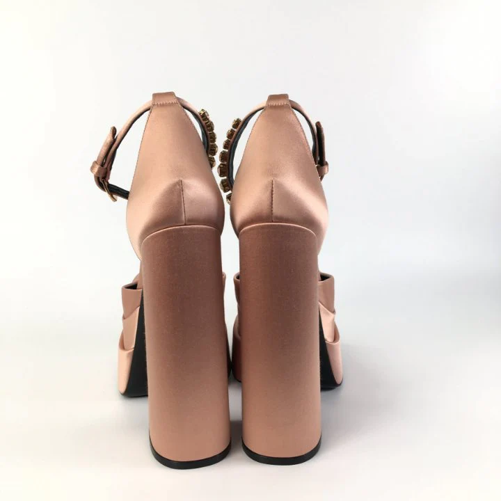 Versace Aevitas Platform Mary Janes Sz 37.5 - Image 5